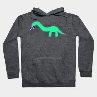 Asexual Longneck dinosaur with pride flag Hoodie